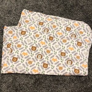 Woodland baby receiving blanket